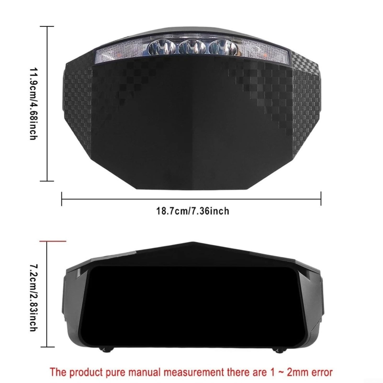 RichVibe Écran d'affichage LED pour scooter électrique Kukirin G2 G3 G4 avec phare intégré, écran LCD résistant, noir