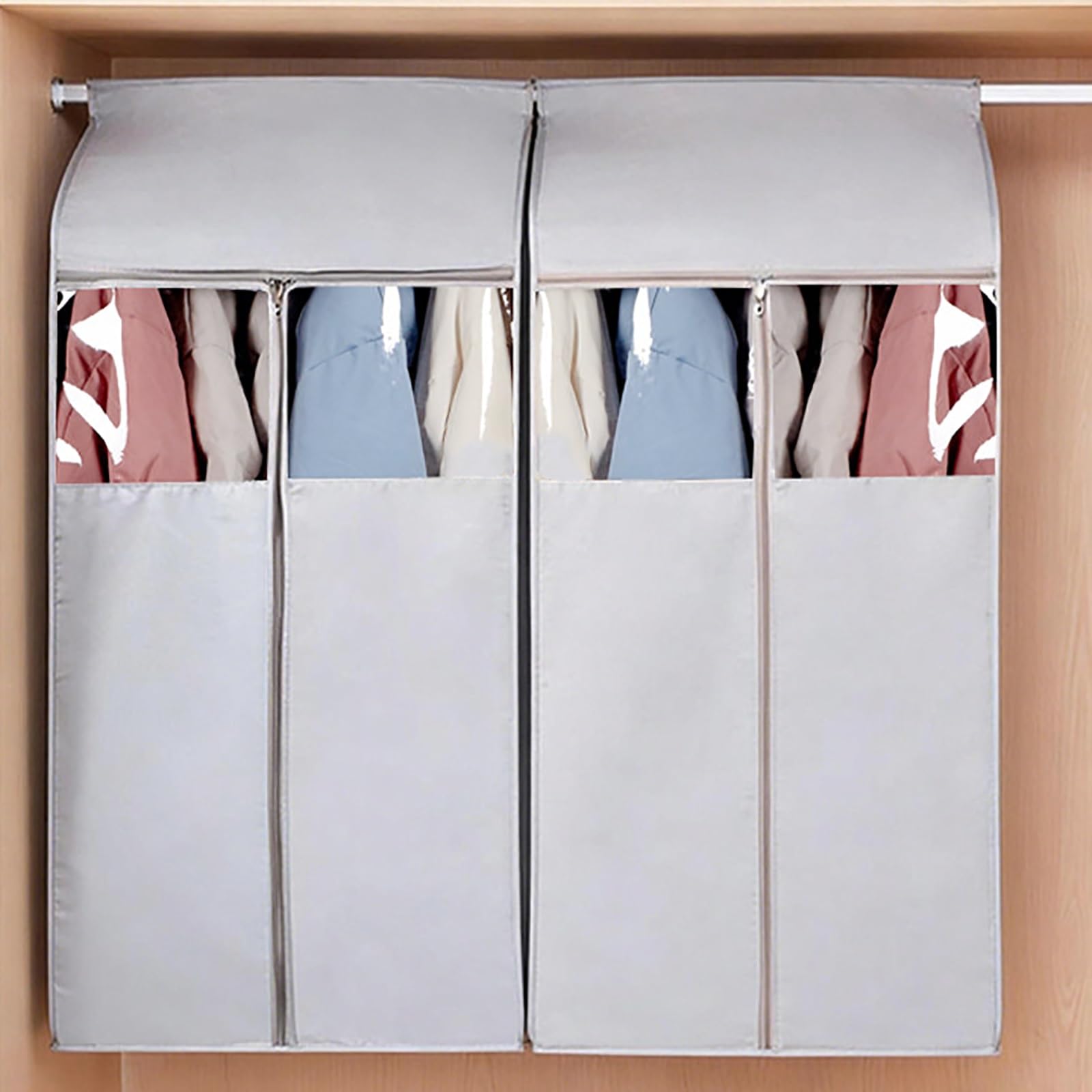Fundas Ropa Armario Colgar, Fundas Abrigos Armario Destinadas a Prendas de Satén, Aptas para Gabinetes, Abrigos y Trajes(80 * 52 * 120cm/31 * 20 * 47in)