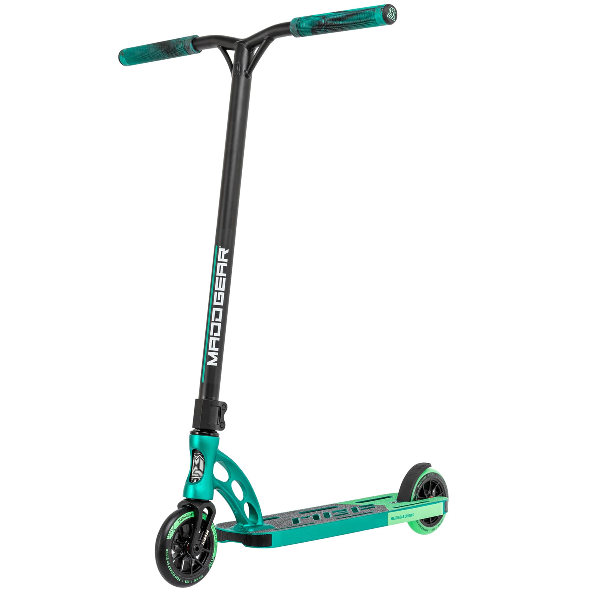MGP Action SportsVX Origin Team Edition Stunt Scooter - Multiple Colours - Suits Boys & Girls Aged 8+ - Worlds #1 Pro Scooter Brand - Madd Gear Est. 2002 (Petrol/Cyan)