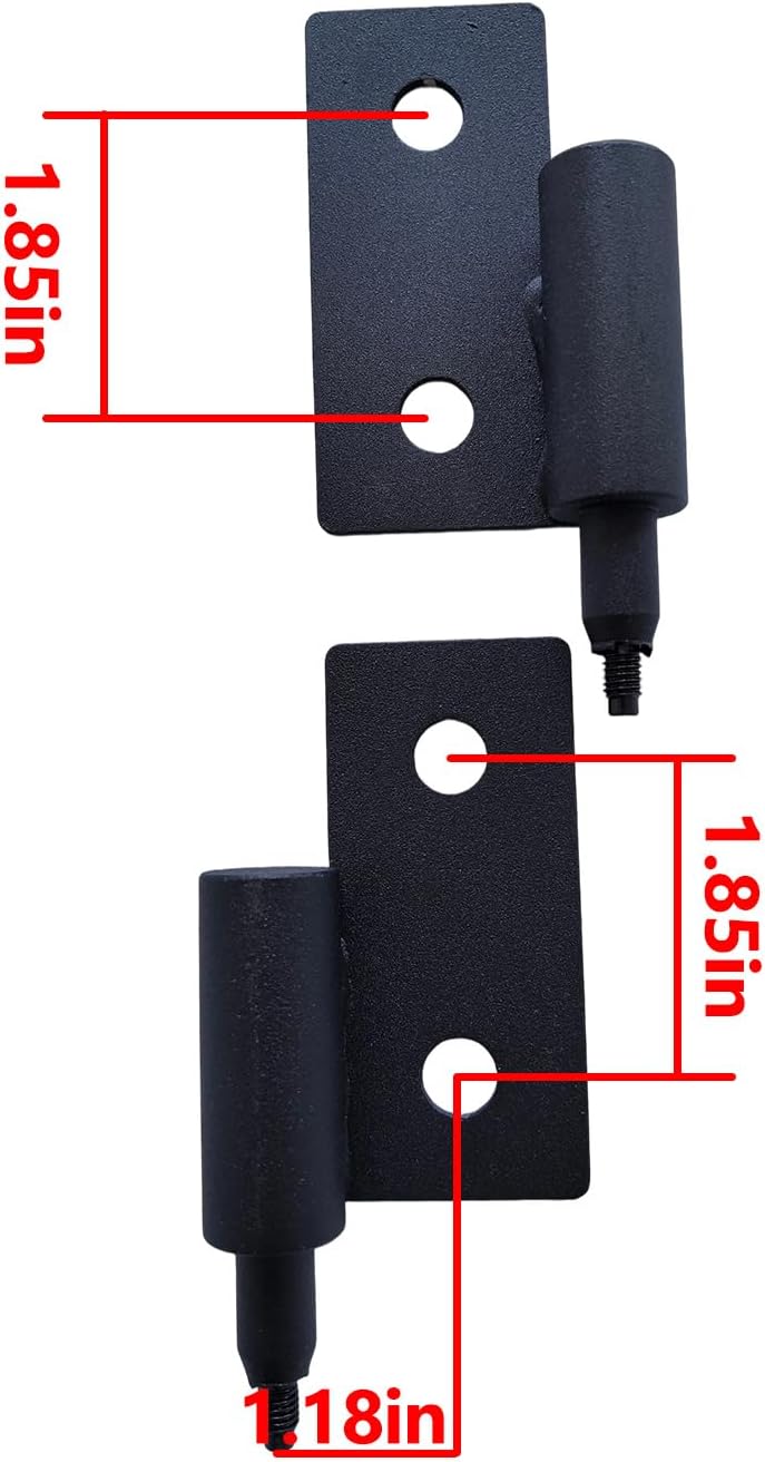 4Pcs Door Hinge Kit for Jeep Wrangler JL JLU JT Gladiator 18-25 2/4 Door Front Rear Steel Black Half Tube Summer Doors Hinges Replacement (JL/JT Front 4 pcs) image 4