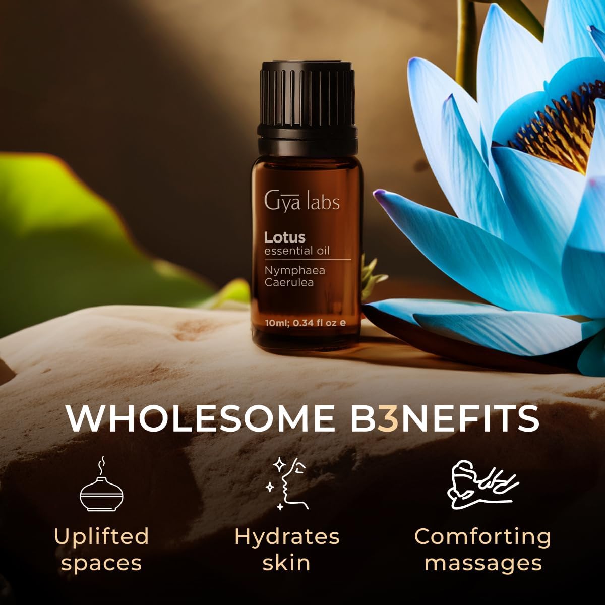 Gya Labs Lotus Essential Oil - 0.34 Fl Oz - for Hair, Skin, Diffuser, Aromatherapy & DIY Candle Making Scent - Image 5