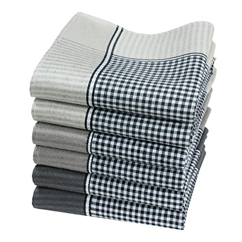 Merrysquare - Mouchoirs Tissu Pied de Poule - 100% coton - 40cm x 40cm - 6 unités - Modèle OLIVER
