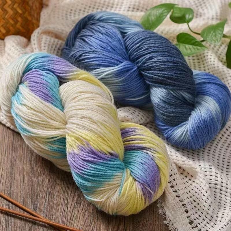 2/4/6 Rollos de 250 g de Lana degradada para Tejer a Mano, para Tejer suéteres, Gorros, Bufandas y Mantas de Crochet