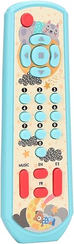 Kufoo Baby TV Control remoto Desarrollo Cognitivo Educativo Música TV Control Remoto Juguete Educativo Infantil Infantil Azul
