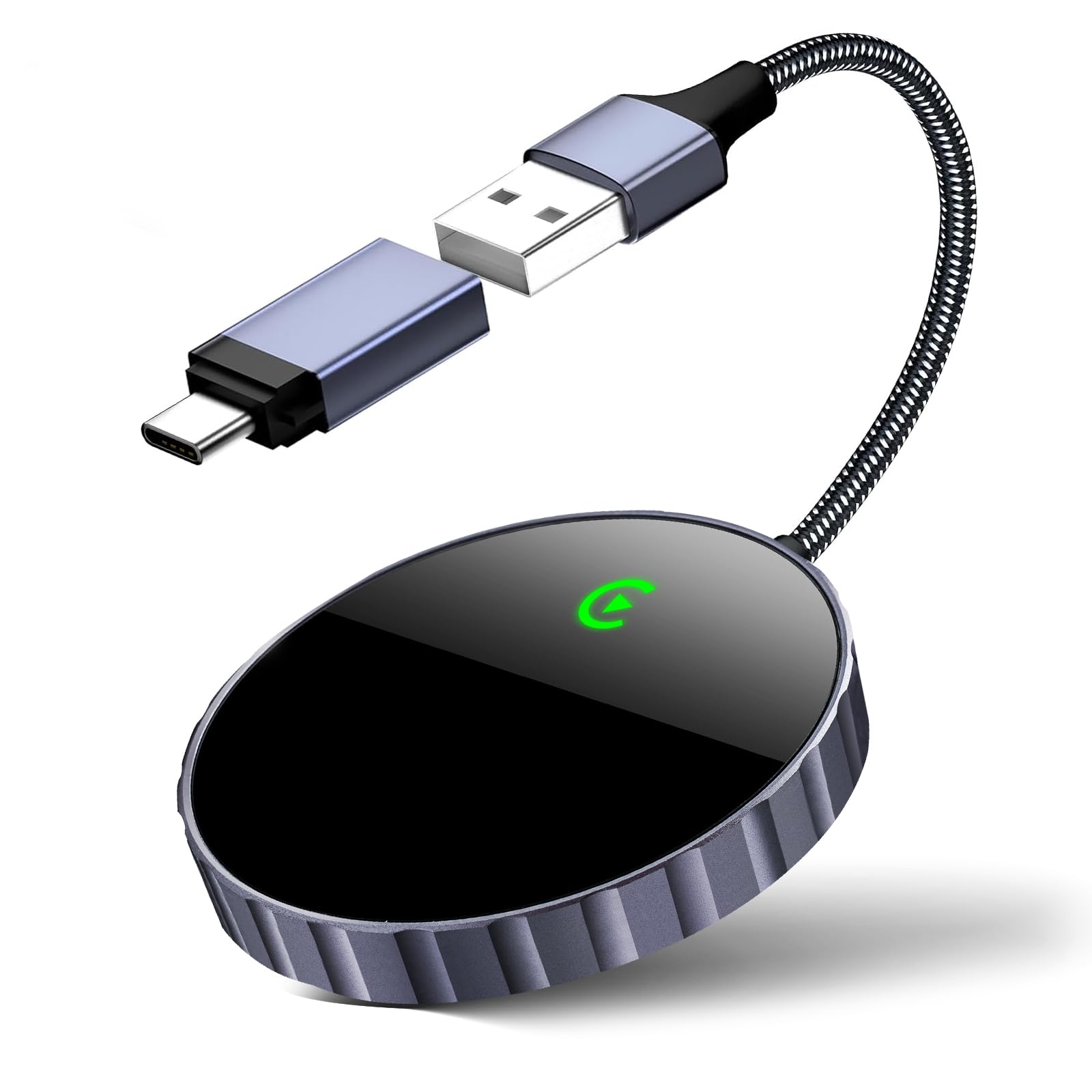 Wireless Carplay Adapter- Apple Carplay Wireless Adapter Plug and Play Fast Connection for Convert Factory Wired to Wireless CarPlay Dongle Cars for 2015 & iPhone iOS 10+(USB)