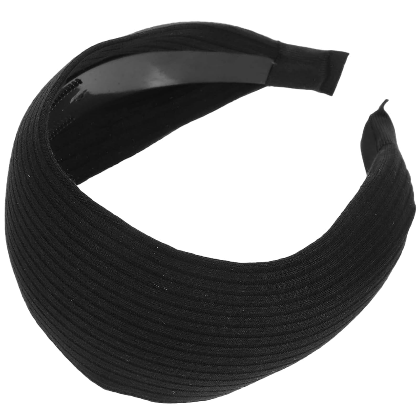 Bandeau noir pour femme, bandeau tricoté extra large de 3,1 pouces, antidérapant, en polyester et résine, bandeau élastique, idéal pour le maquillage et le port quotidien