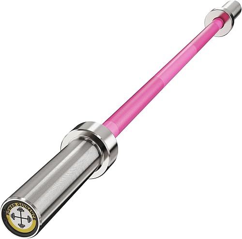 POWER GUIDANCE Chrome Olympic Barbell Bar, 2 Inch Weight Bar for lifting, Hip Thrusts,Universal Strength Training Bars 4ft5ft6ft