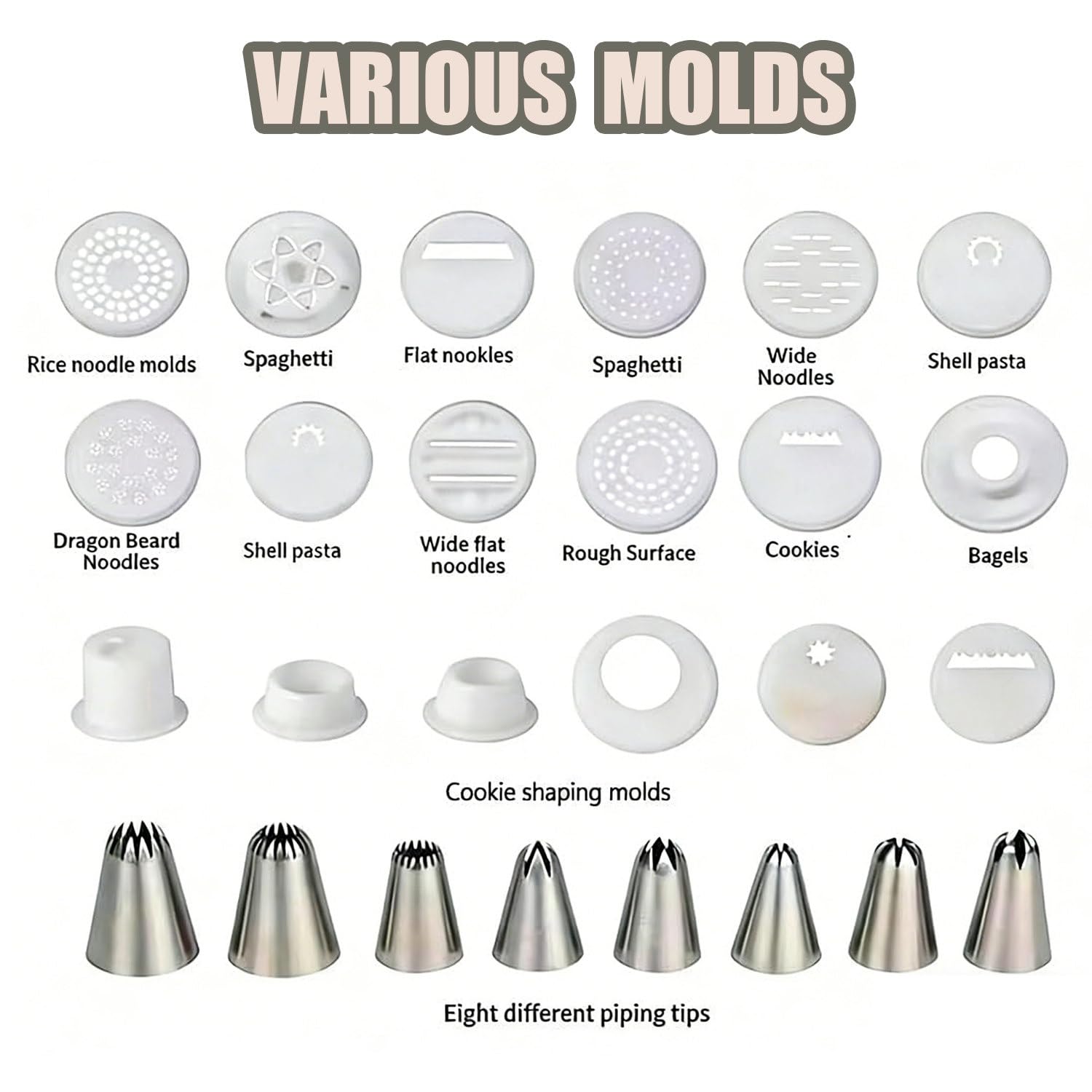 Máquina automática de galletas con 8 boquillas y tolva visual para postres rápidos y uniformes en cocinas y tiendas