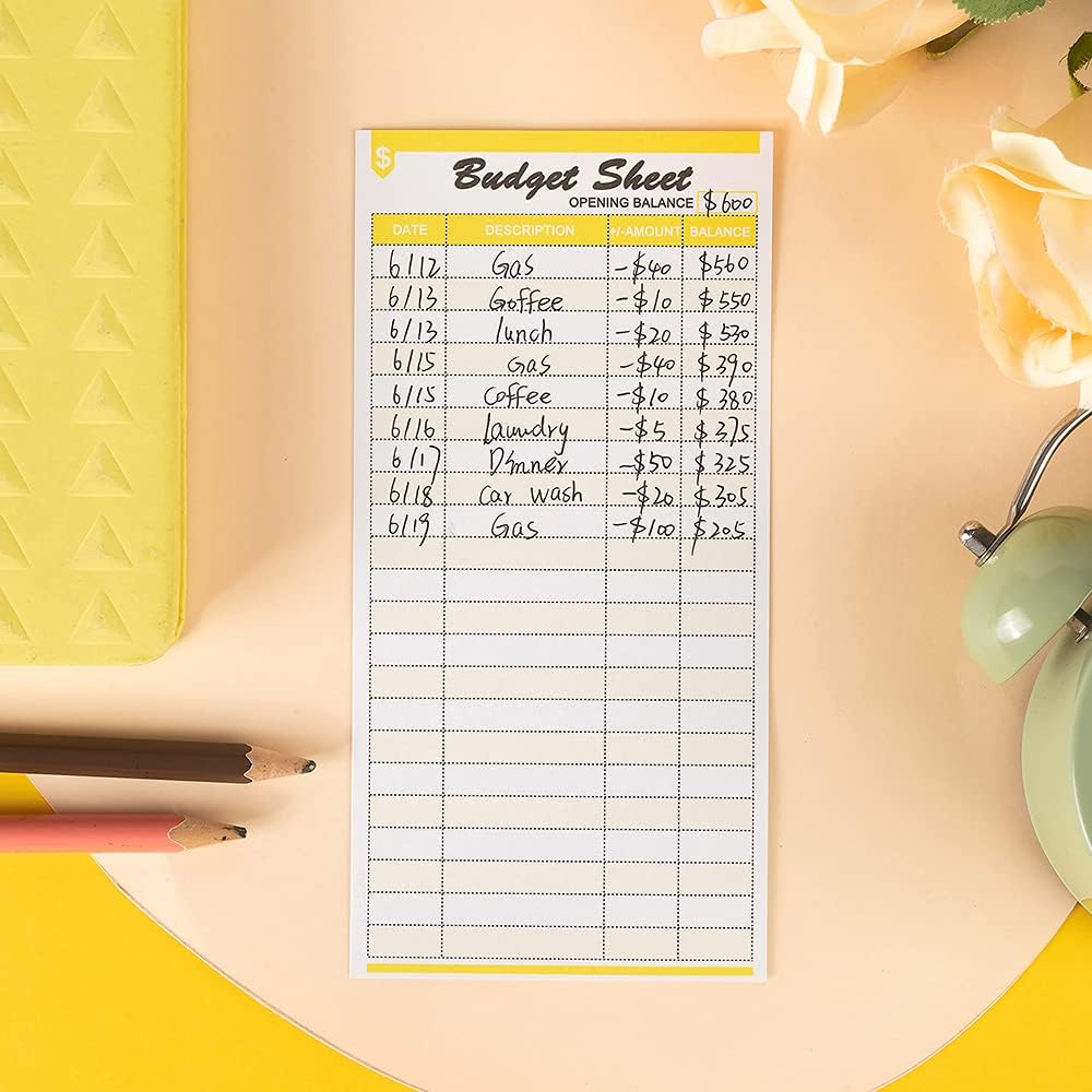 120 Pieces Expense Tracker Budget Sheets Money Trackers for Cash Budget Binder Envelopes Inserts and Budget Planner(6.42 x 3.15 inches) (Green) : Office Products