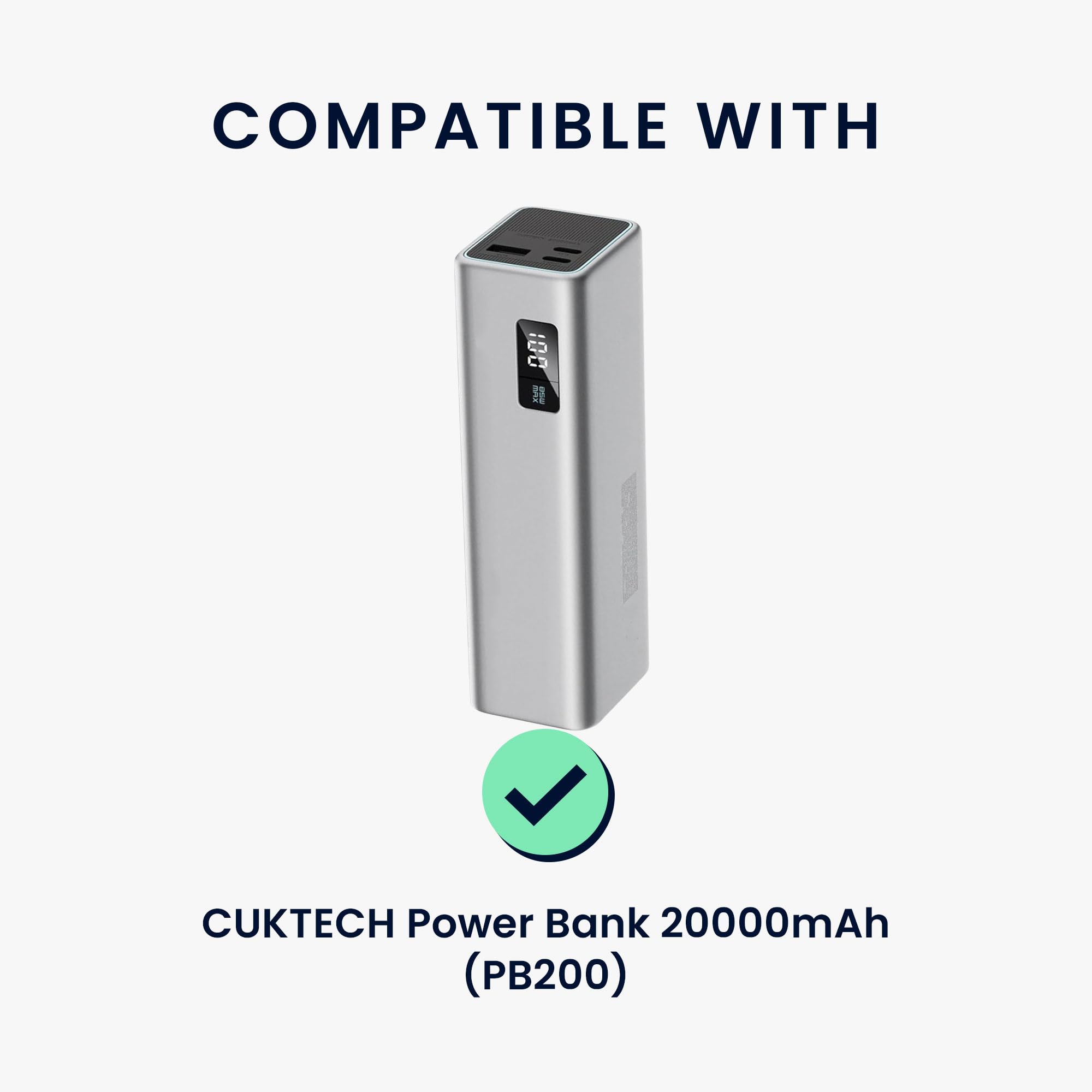 Image secondaire de Housse de Protection en Silicone pour Power Bank CUKTECH 20000mAh - Noir