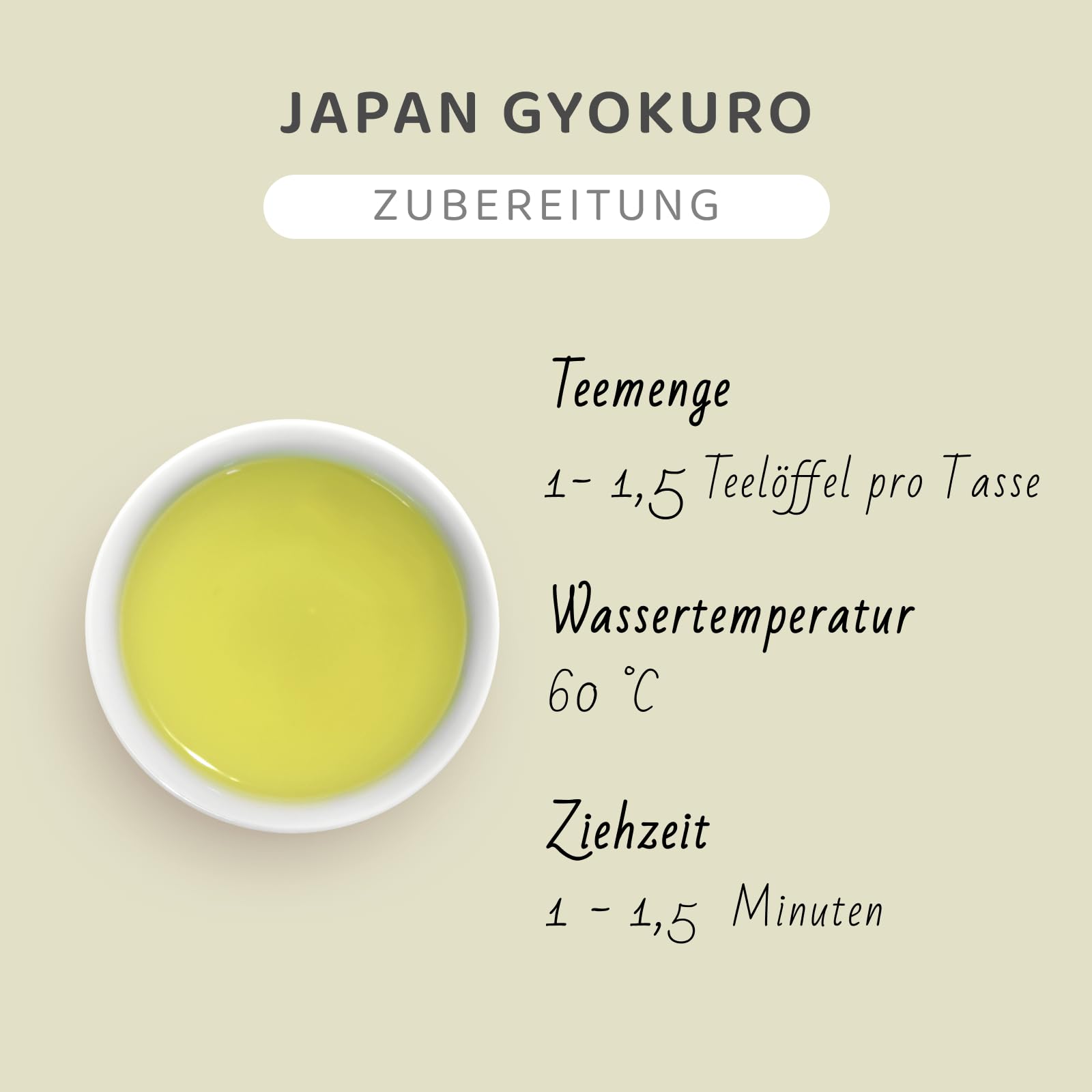 Japan Gyokuro, grüner Tee aus Japan, loser premium Grüntee, ohne zugesetzte Aromen, Feine Süße und Umami | WonderTea Japan Gyokuro Green Tea (250g)