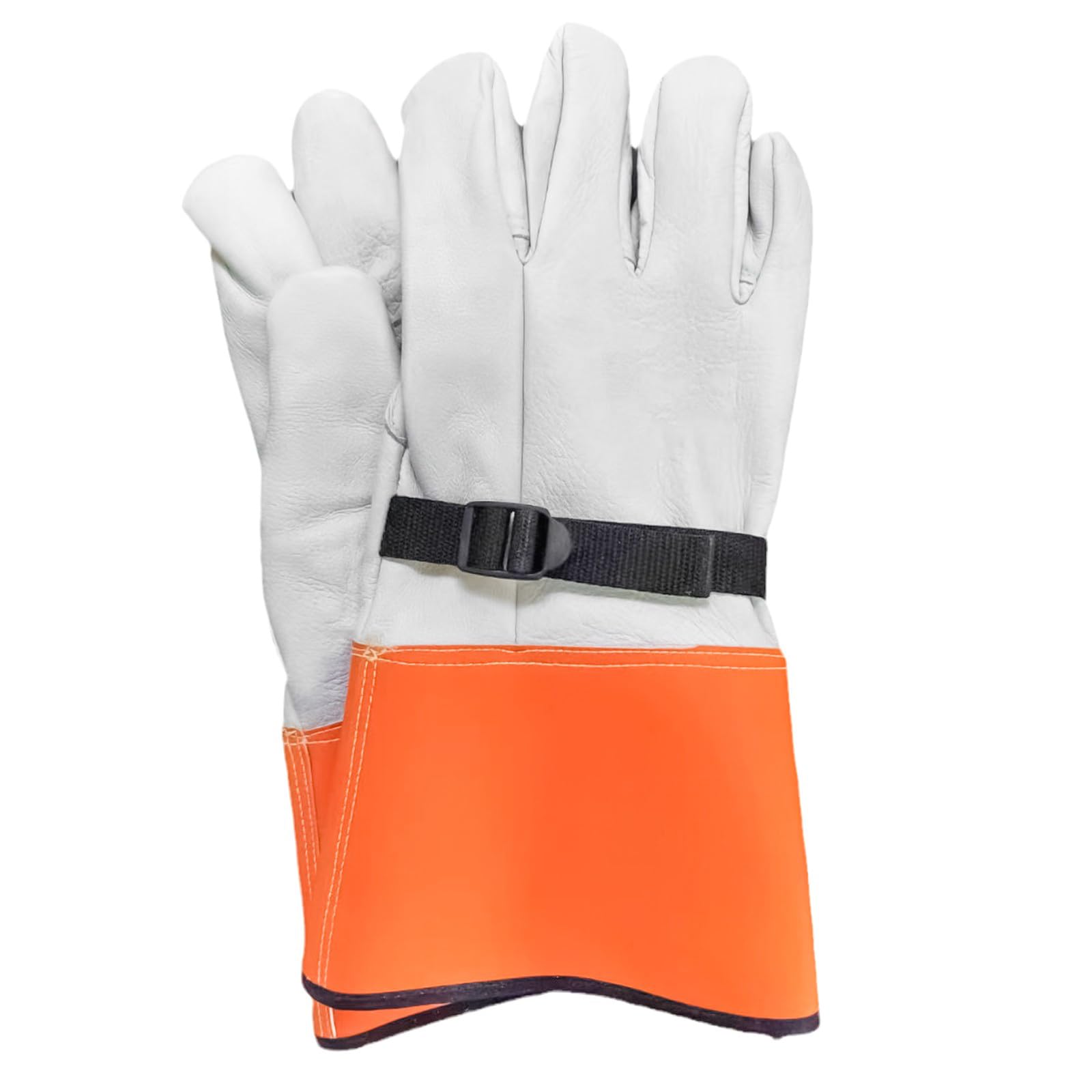 Guanti da lavoro in pelle extra spessi da 14 pollici Guanti resistenti calore per impieghi gravosi Design aggiornati per saldatura e manutenzione elettrica Resistenti calore industriale