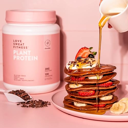 Vista 15 de Love Sweat Fitness Proteína vegana orgánica en polvo Vainilla 28 porciones, 0.71 onzas de proteína, sin azúcar, vegano, sin gluten, sin OMG