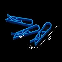 Vista 2 de AUEAR, Paquete de 10 clips para bolsas de basura, abrazadera de cubo de basura, clip de fijación antideslizante, color azul