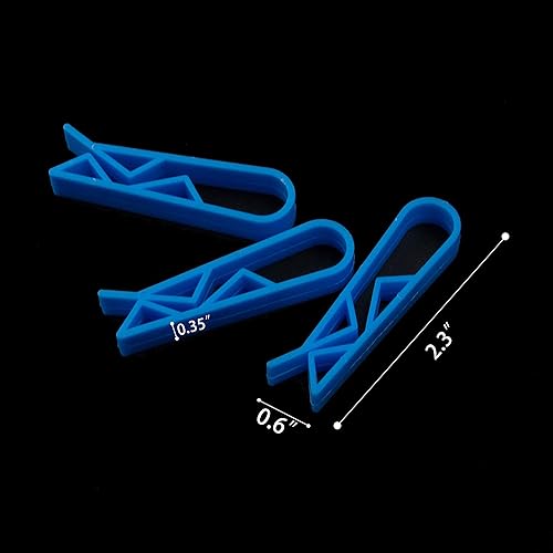 Miniatura 2 de AUEAR, Paquete de 10 clips para bolsas de basura, abrazadera de cubo de basura, clip de fijación antideslizante, color azul