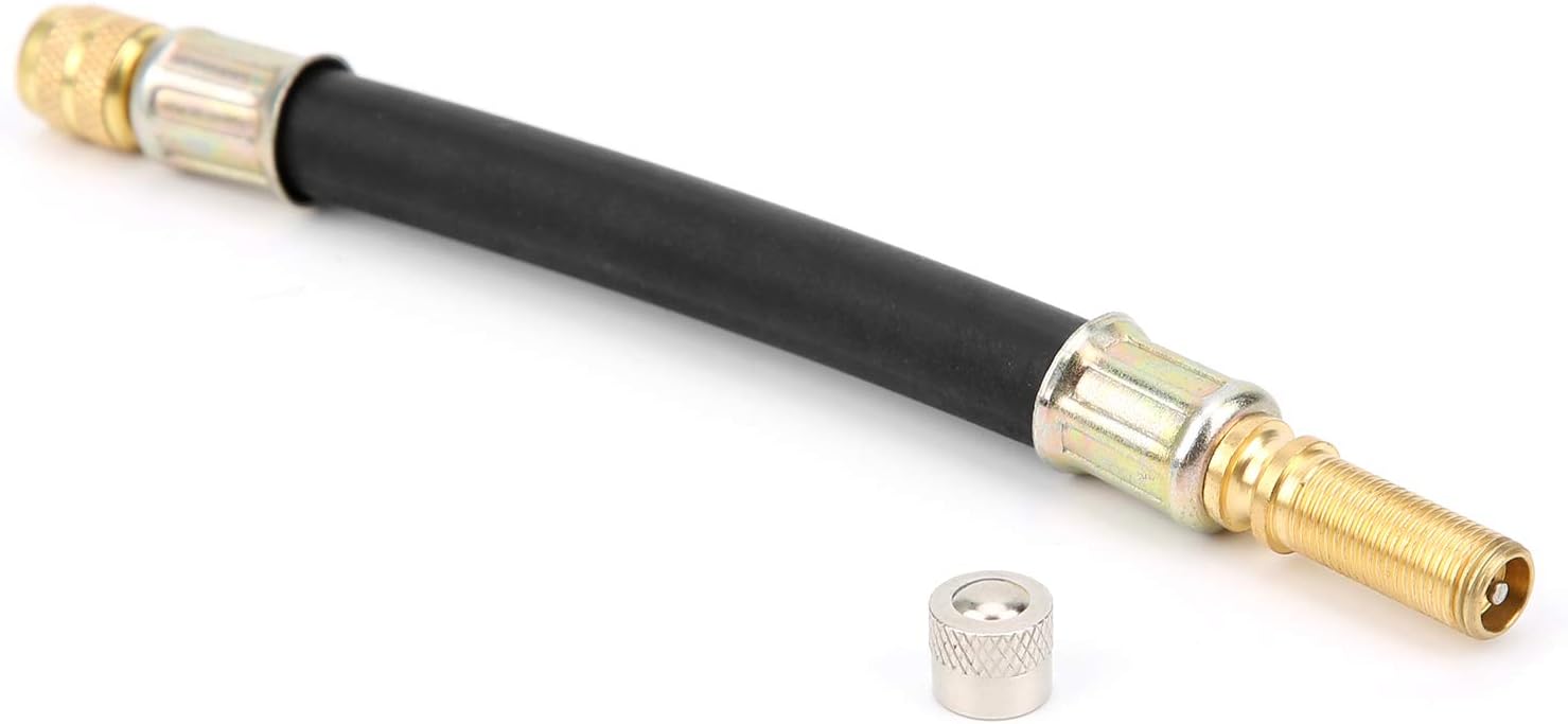 Yctze 12-calowy Elastyczny Gumowy Adapter Przedłużający Zawór Opony do Ciężarówki Van Bus Przedłużacz Zaworu Opony 305 Mm Narzędzie ze Stopu Aluminium