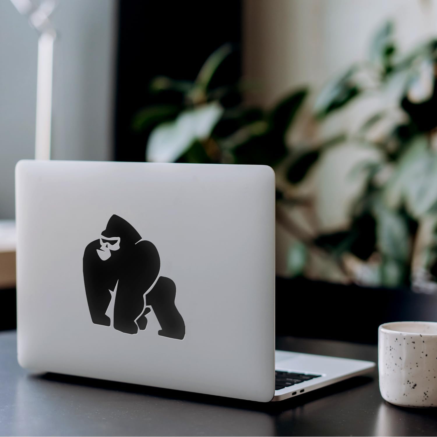 Transparent Decal Stickers of Gorilla (Black) Premium Waterproof Vinyl Decal Stickers for Laptop Phone Accessory Helmet Car Window Mug Tuber Cup Door Wall Decoration ANDstic816100BLAA image 5