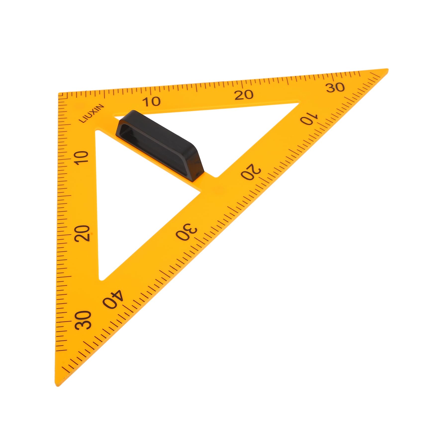 OSALADI Righello Strumento Didattico Versatile Giallo Magnetico in Plastica Triangolare 45° 60° per Insegnamento e Aula