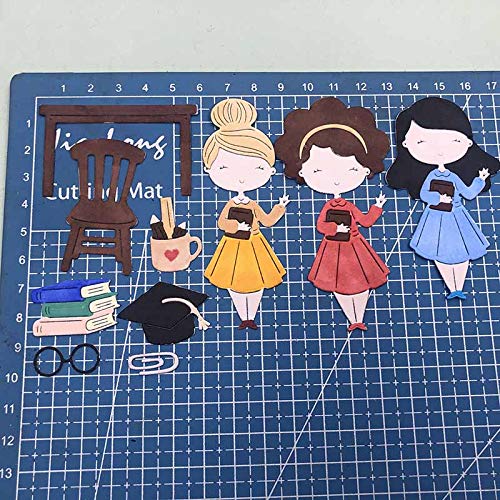 Fustella In Metallo Per Scrapbooking – Motivo Insegnante In Classe – 14,4 X 9,9 Cm – Ideale Per Biglietti Fai Da Te
