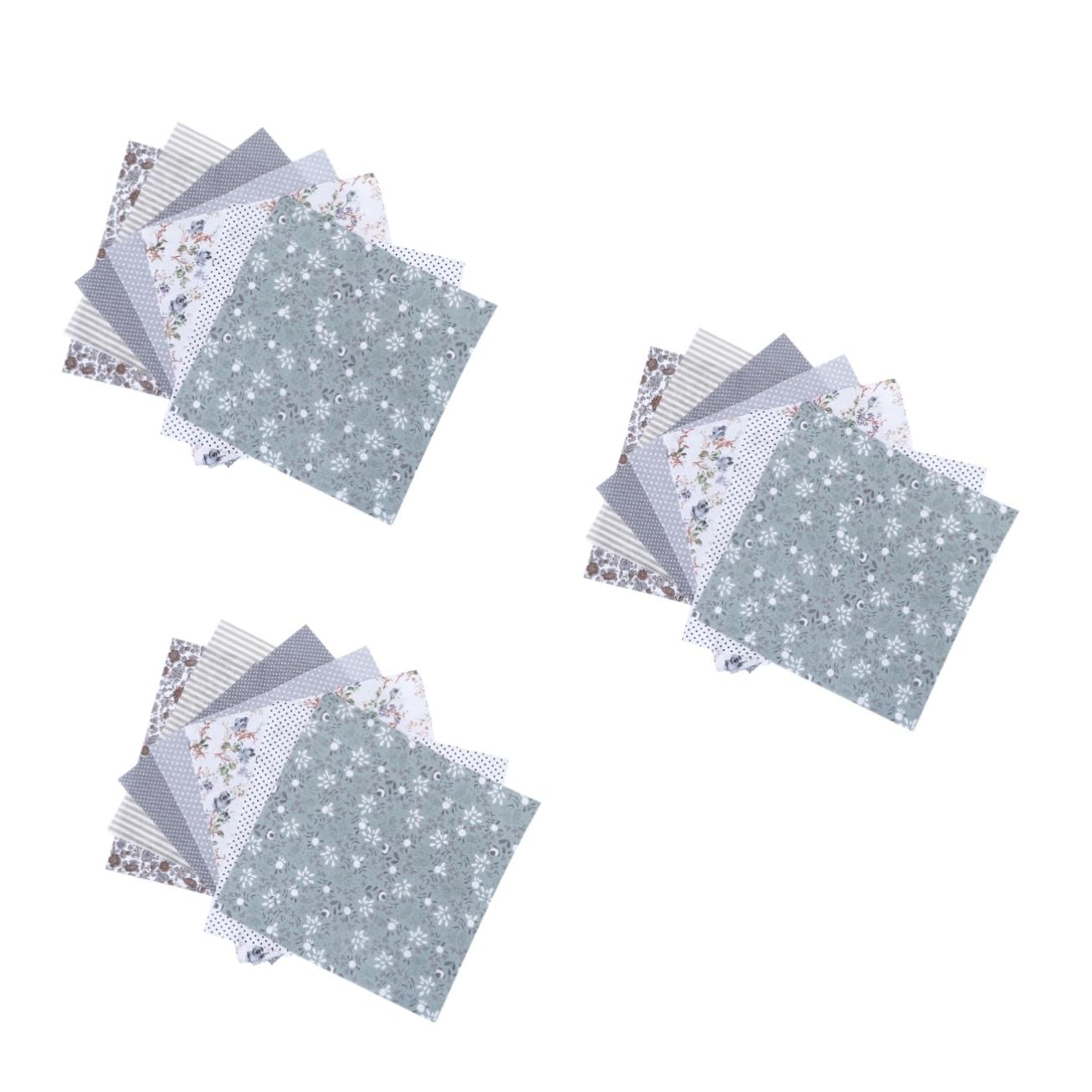 21 Piezas Telas De Algodón De Bricolaje Tejido Artesanal Cuadrados De Tela Artesanal Patchwork De Algodón Con Estampado Floral Textiles De Retazos Costura De Tela De Retazos Grey