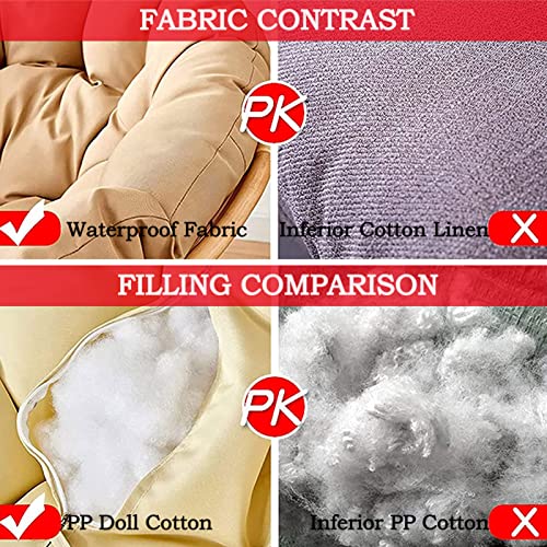 Coussin de chaise pivotant épais et confortable pour panier suspendu d'extérieur