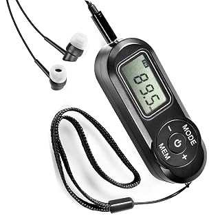 Radio De Poche Personnel FM Mini RéCepteur Portable, avec Affichage NuméRique LCD NuméRique, Casque, Radio De Poche avec PréRéGlage, pour Le Jogging, La Marche, Les Voyages - Amazon product rated Grade A