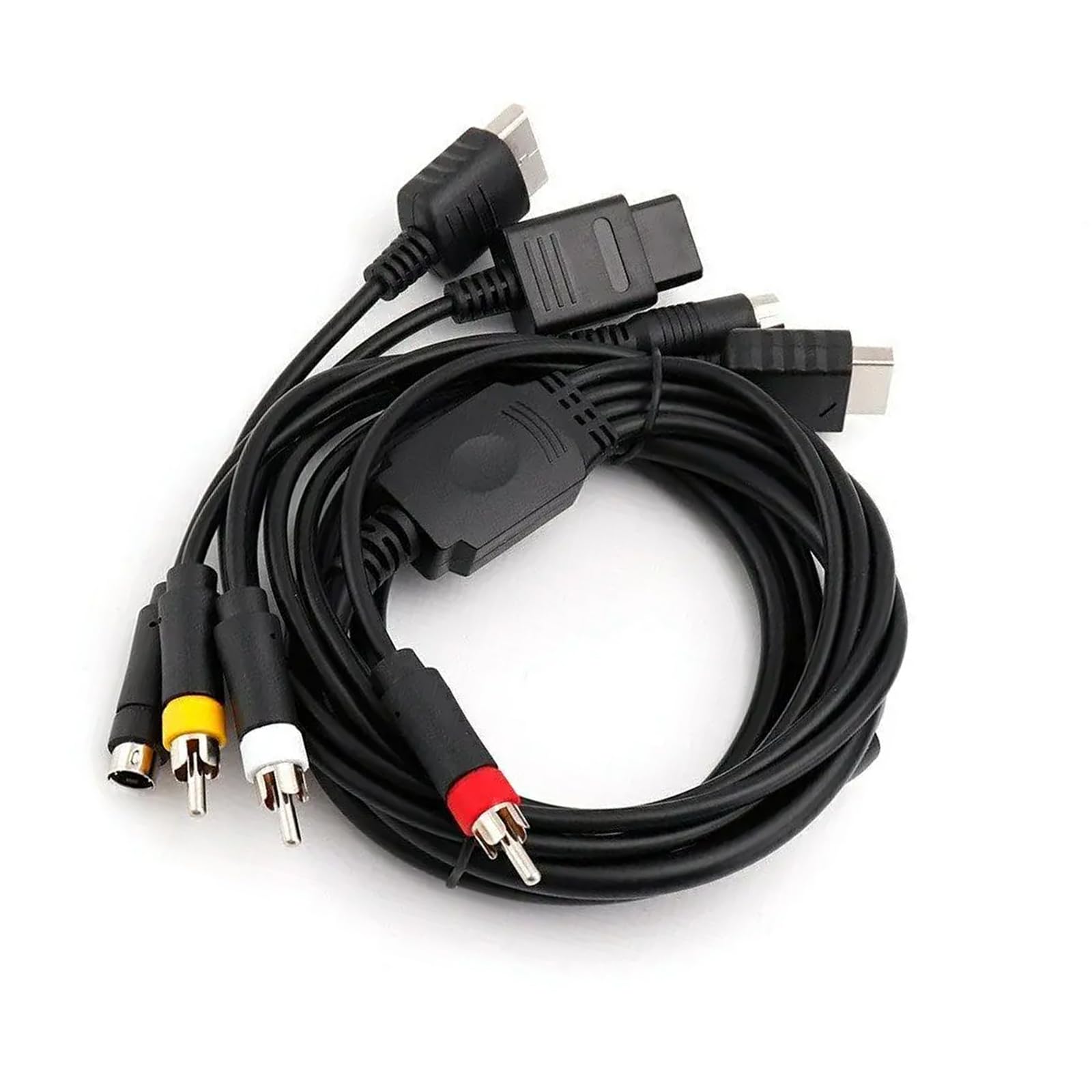 Câble vidéo S multi-en 1 N64 DC128 - Transfert stable pour console de jeu rétro - 1,80 m de long - Cordon AV multi-plateforme