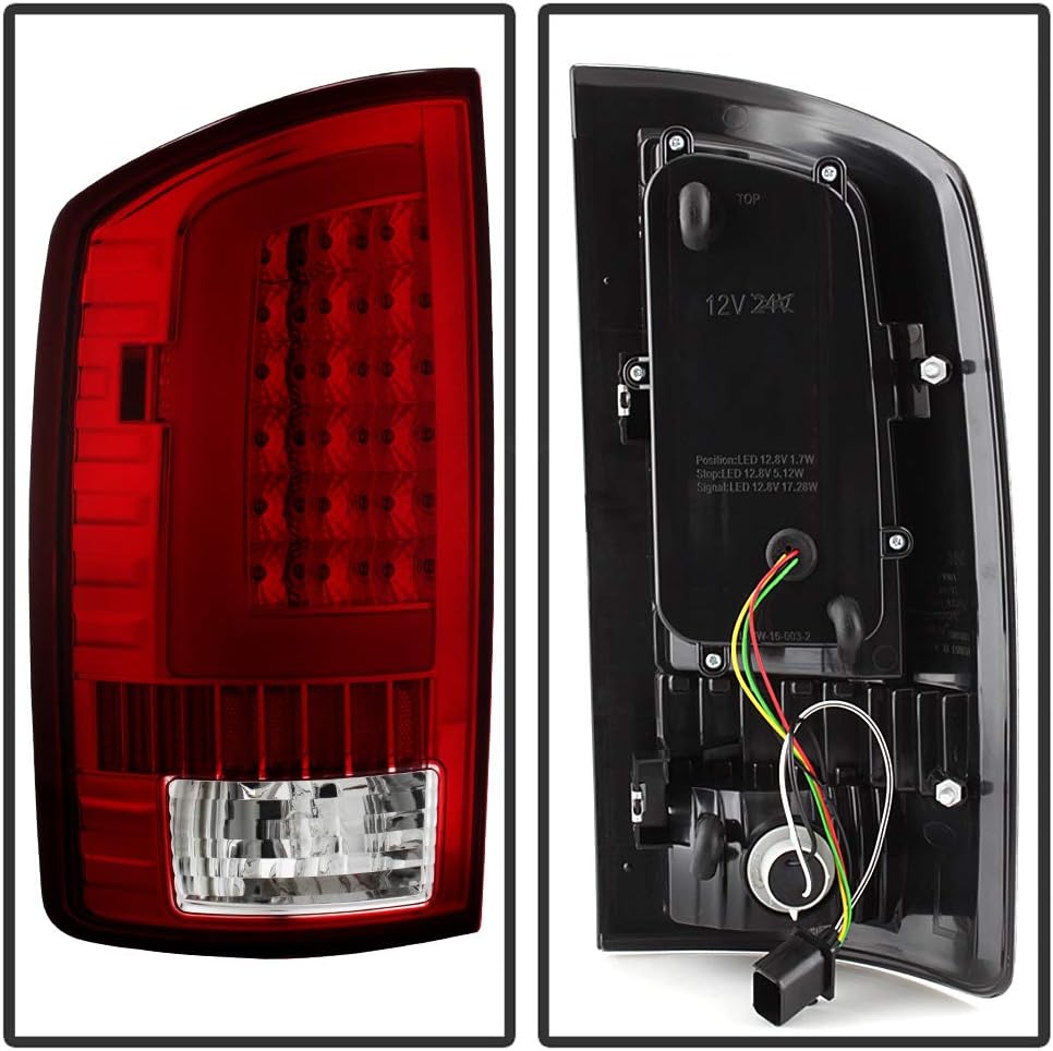 ACANII - For Red 2002-2006 Dodge Ram 1500 03-06 Ram 2500 3500 LED Bar Tail Lights Brake Lamps