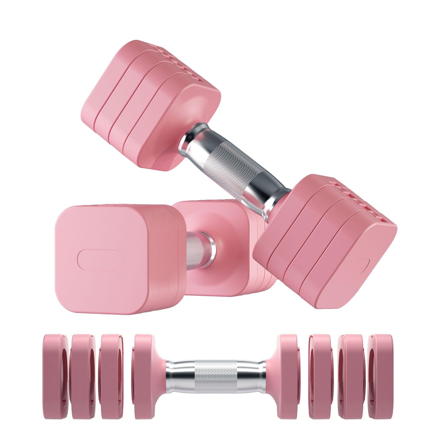 20LB Adjustable Dumbbell Set 10lb Dumbbells Set of 2 5 in 1 Free Weights Set Each 4lb 6lb