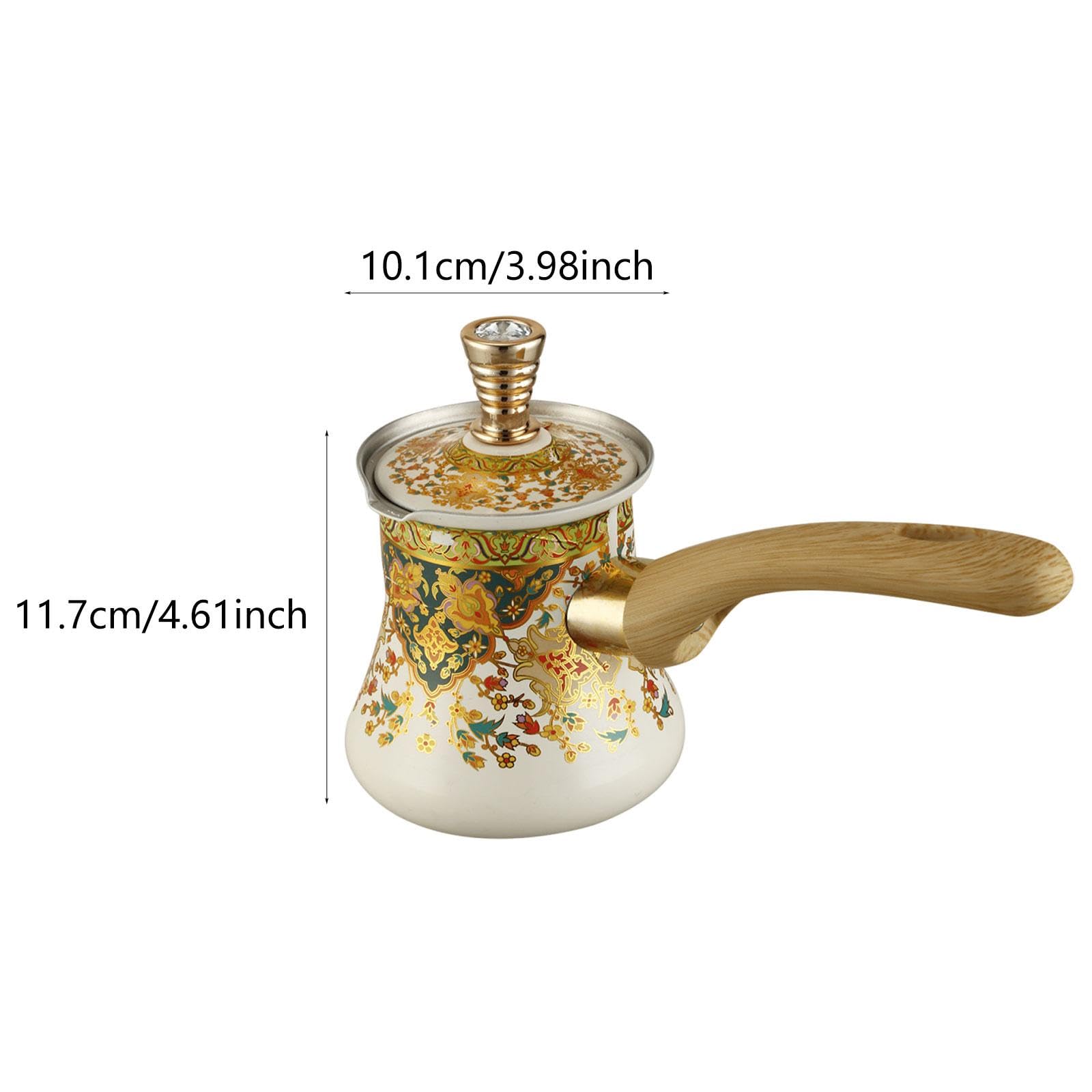 Qianly Cafetera Portátil con Tapa de Acero Inoxidable Y Mango Ergonómico Adecuada para Preparar Café Té O Leche en La Cocina Cafetería Y Oficina, tal como se describe, 720 Ml