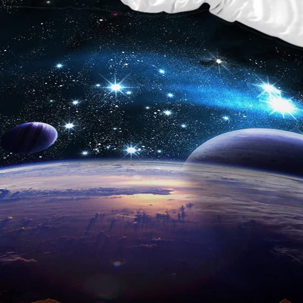 Beddengoed, Galaxie 135 x 200 cm, 3D universum, sterrenplanet, heelal