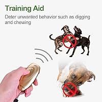 Vista 4 de MODUS - Dispositivo ultrasónico disuasorio de ladridos de perro, control de ladridos y entrenamiento 2 en 1, rango de control de 16.4 pies, correa