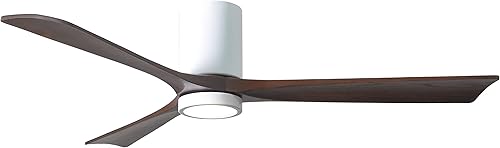 Matthews IR3HLK-WH-WA-60 Irene - Ventilador de techo empotrado para interiores y exteriores de 60 pulgadas con luz LED y control remoto y control de