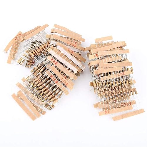 ARCELI 100Values 1000pcs 1-10M ohm 12W Resistor Kit de Resistencia de Película de Carbono Kit Surtido de Resistores