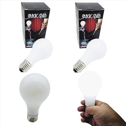 Miniatura 6 de Magic 2 unids LED lámpara mágica botón modelo resplandor en la mano truco mágico truco batería bombilla para niños adultos azul E27 A60 1watt
