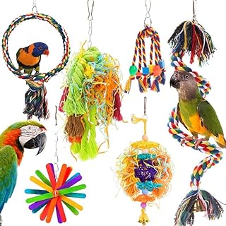 6 Packs Bird Toys, Parrot Foraging Shredder Toys for Small Parakeets, Cockatiels, Conures, Finches,Budgie,Macaws, Parrots, Love Birds-chew, bite, forage
