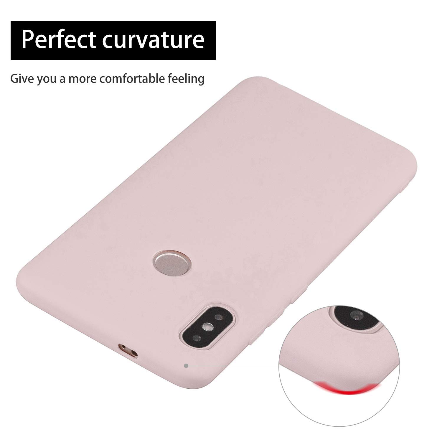 HAFFAN Custodia in Silicone TPU Compatibile con Redmi 6 / Redmi 6A (5.45 inches), Cover Case Protettiva per Cellulare - Ciano chiaro