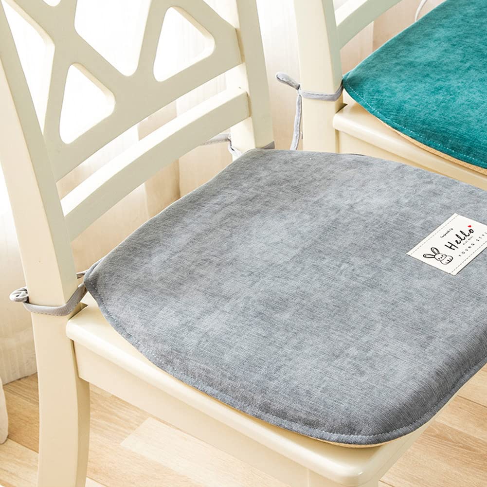 Coussin Chaise Cuisine Lavable, Galette De Chaise Lot De 2 avec Attaches, Antidérapant, Galette De Chaise Dehoussable, Coussins De Chaises D'Interieur Mousse à ​MéMoire(Size:36x38x4.5cm,Color:B)