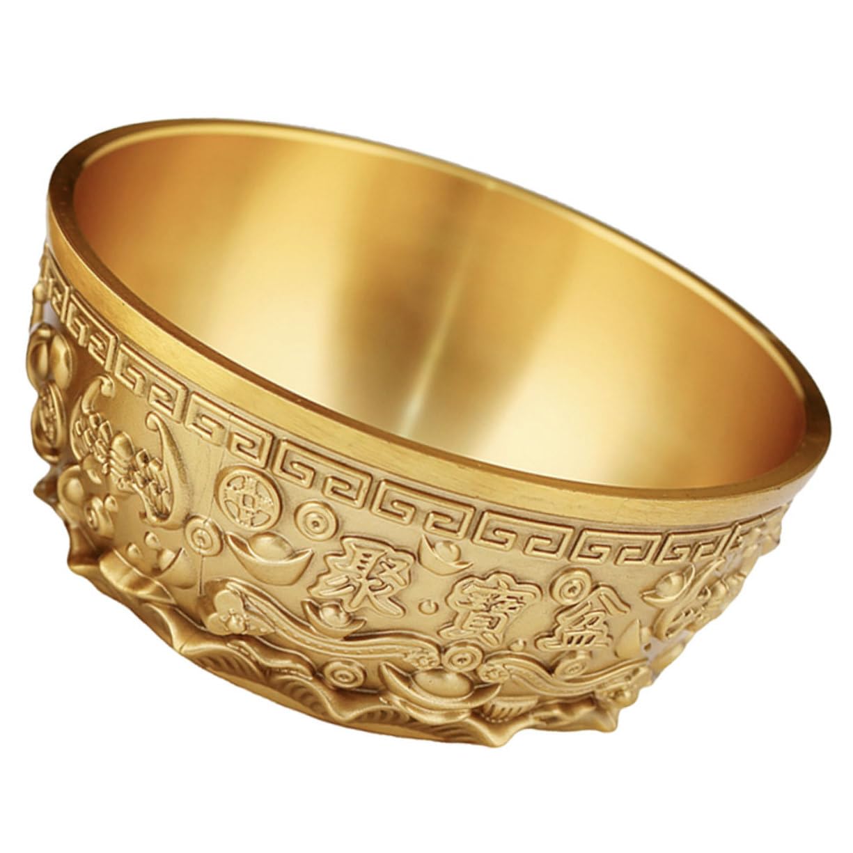 Messing Glücksbecken Chinesischer Stil Tischschale Goldene Dekoration