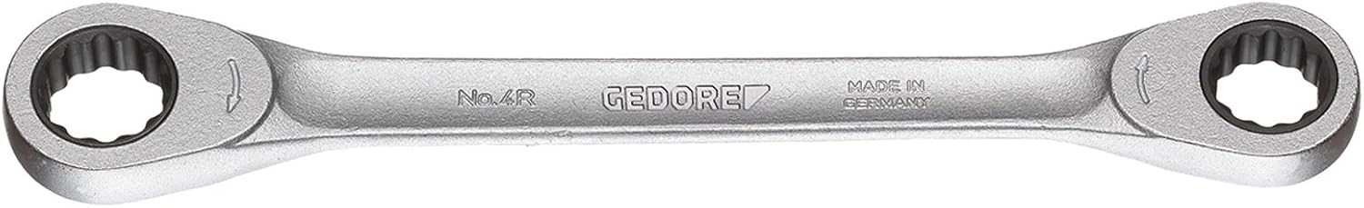 Gedore Double Ring Ratchet Spanner, 1 Piece, 4 R 1/2x9/16AF