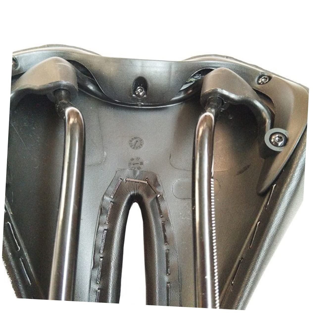 Selle de Vélo VTT Épaisse, Confortable, Respirante, Cuir Noir