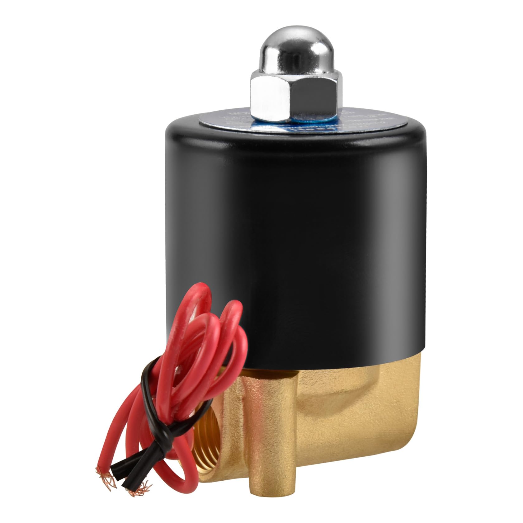Heschen Black Brass Electric Solenoid Valve 2W-025-08 Pt 1/4 Inch Direct Action Water Normally Closed Replacement Valve (Ac220v-Nc)