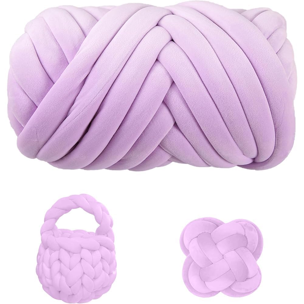 Maxee Dicke Wolle Garn 500g, Chunky Yarn XXL Wolle zum Handstricke, Sperrige Textilgarn zum häkeln für körbe, Decke, Kissen, Rucksack