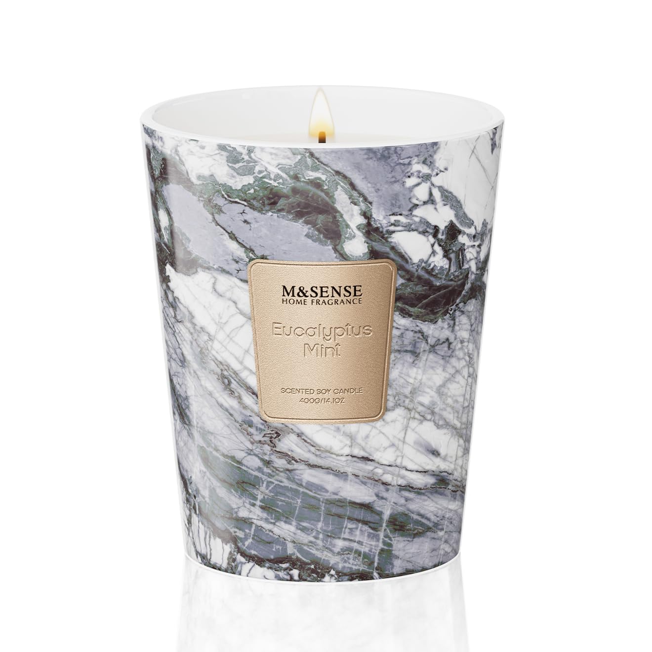 M&SENSE Wood Wick Large-Sized Soy Wax Scented Candle| Long-Lasting Burn (100 Hours) | Luxury Jar Candle Gift for Home Fragrance