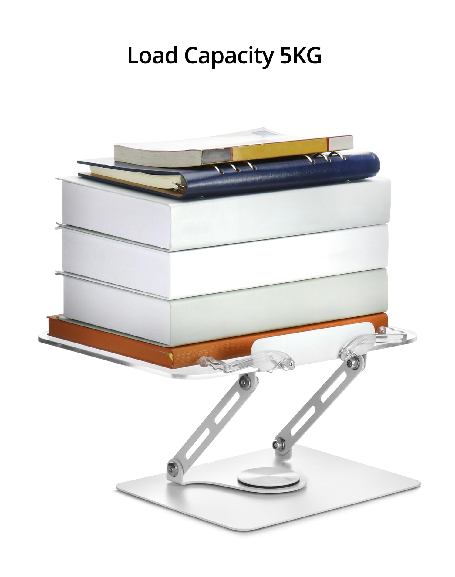 QWORK® boekenhouder leesstandaard 360° draaibaar en opvouwbaar, hoek- en hoogte verstelbaar, draagvermogen ca. 5kg, compatibel met mobiele telefoons, tablets, laptops QWORK® boekenhouder leesstandaard 360° draaibaar en opvouwbaar, hoek- en hoogte verstelbaar, draagvermogen ca. 5kg, compatibel met mobiele telefoons, tablets, laptops