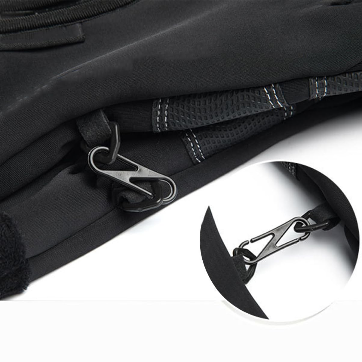 FRCOLOR 1Pair Winter Riding Gloves Warm Windproof Touch Screen Gloves for Men for Mountain Biking and Outdoor Activities Black