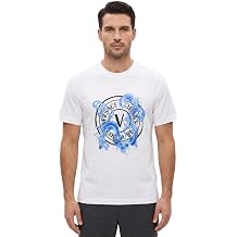 VERSACE JEANS COUTURE White T-Shirt Baroque Medallion Logo-