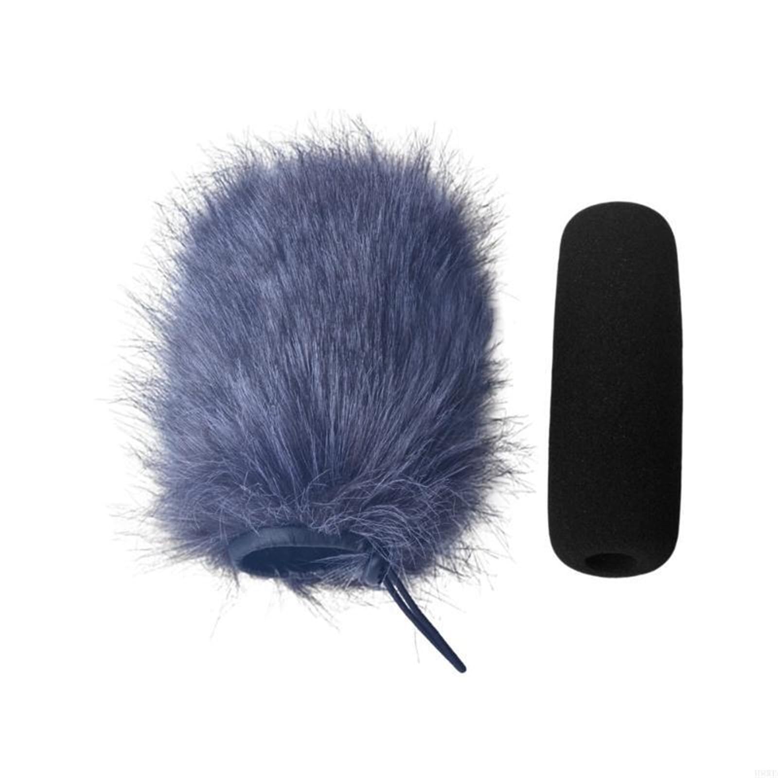 Bonnette fourrure microphone 18cm protection coupe-vent - 8