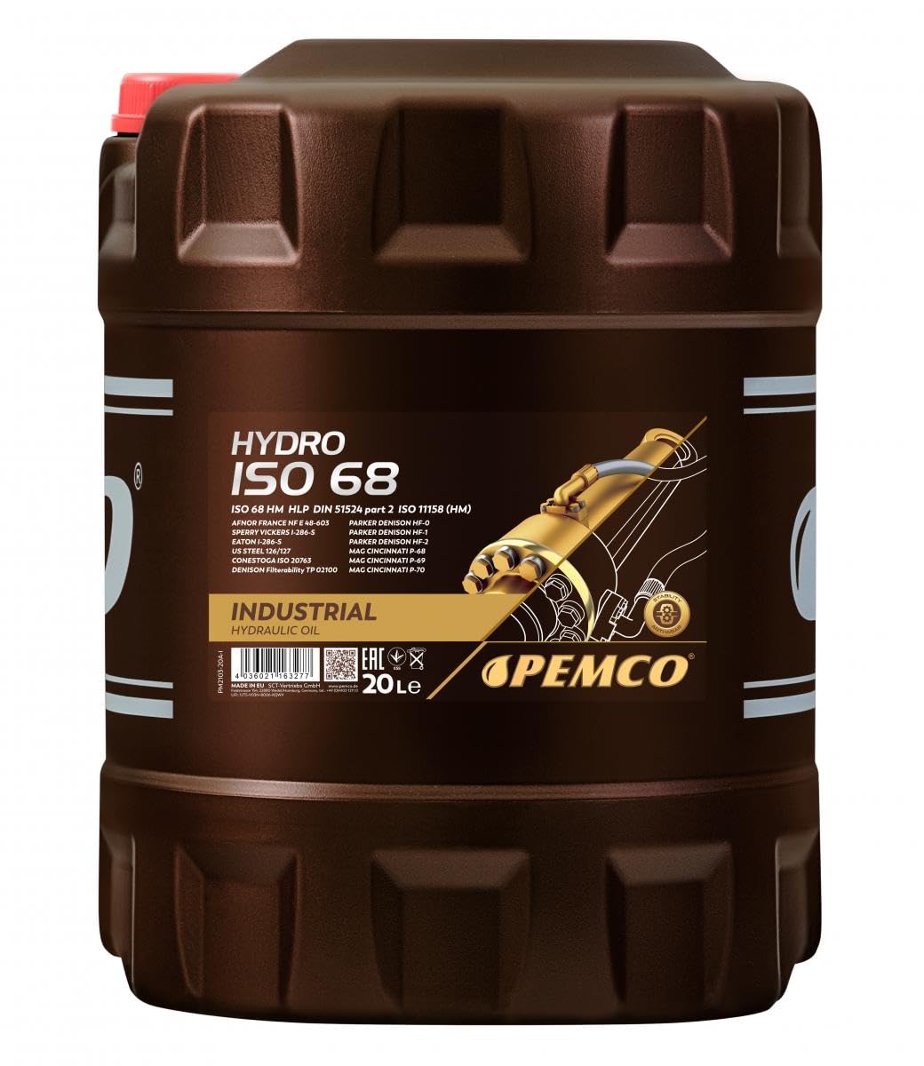 20 litri PEMCO Hydro ISO 68 olio idraulico HLP 68.