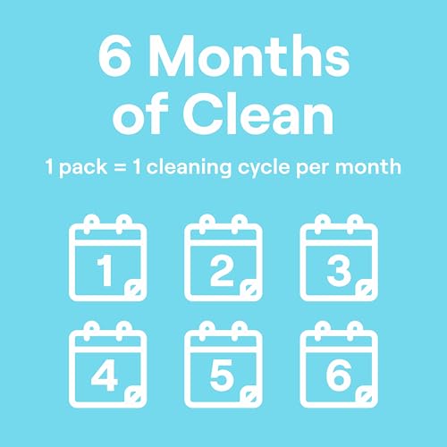 seventh generation washing machine cleaner 6 count free amp clear targets odor-causing residue powered by oxy power 42 oz